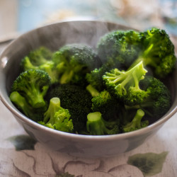 Steamed broccoli